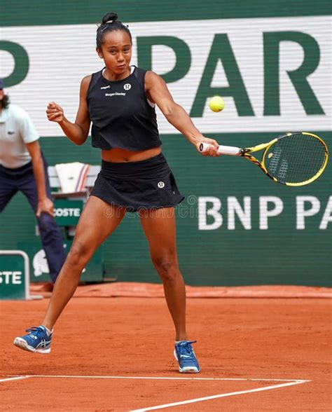 Professional Tennis Player Leylah Fernandez Of Canada In Action During