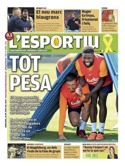 Las Portadas Deportivas Blindaje A Camavinga Y M S Nombres Para El