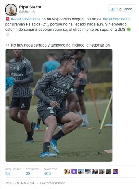 Atlético Nacional Podría Vender Delantero Por Más De 2 Millones De