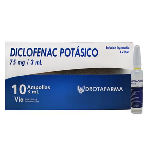 Diclofenac Potásico 75 mg 3 ml Drotafarma