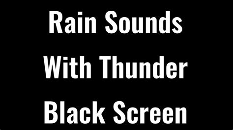 GENTLE RAIN SOFT THUNDER Sound For Sleeping BLACK SCREEN NO MORE