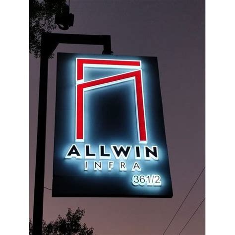 Multicolor D Acrylic Glow Sign Board Shape Rectangle For Advertising