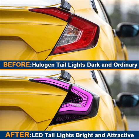 Rgb Led Tail Lights For Honda Civic Sedan 2016 2021 Rgb Sequential Turn