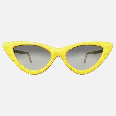 Vintage Sunglasses 07 - Yellow 3D Model by gsommer