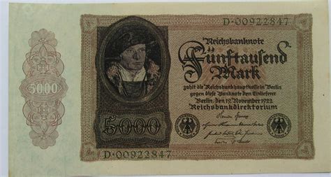 5000 Mark Reichsbanknote Germany 1871 1948 Numista