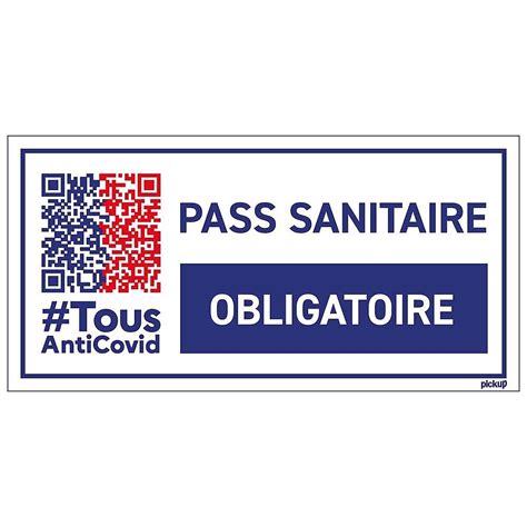 Autocollant Pass Sanitaire Obligatoire 10x20cm Bricorama