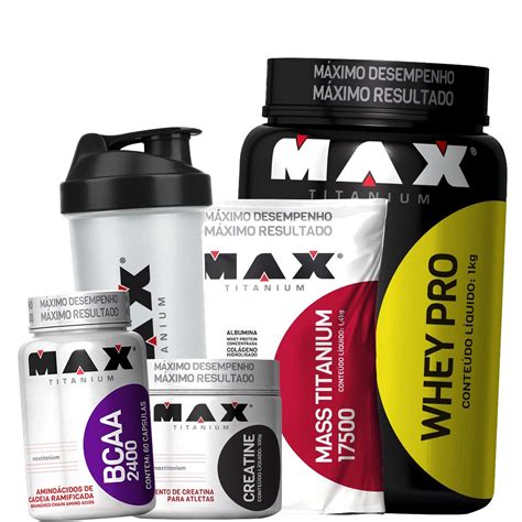 Kit Ganho De Massa Muscular Max Titanium R 126 90 Em Mercado Livre