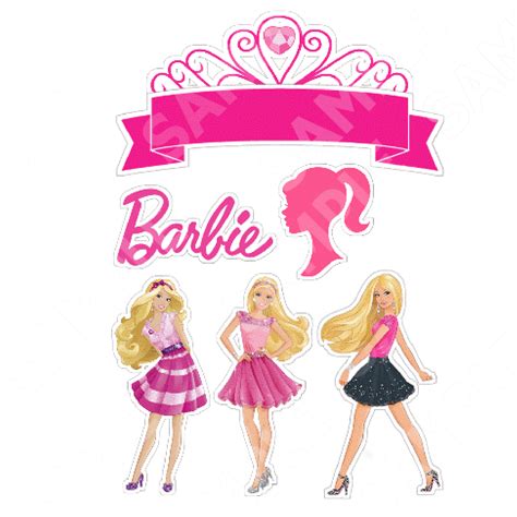 Barbie Cut Out Edible Cake Toppers Edible Picture Caketopie Clip