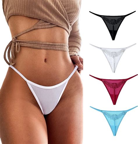 Amazon Geruisi Floral G String Thongs For Women T Back Stretch Low Rise Bikini Underwear