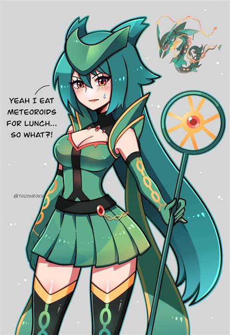 Rayquaza 🐉 Gijinka Moe Anthropomorphism Pokemon Gijinka Pokemon