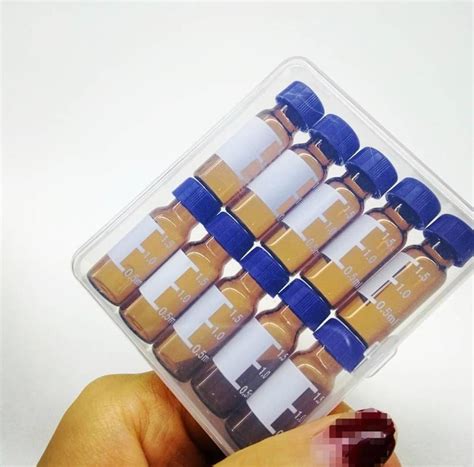 Transparent Ml Amber Screw Top Glass Vials With Write On Patch At Best