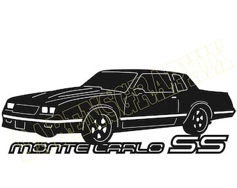 1987 Monte Carlo Svg Dxf And Png File Ready To Cut On A Cameo Or