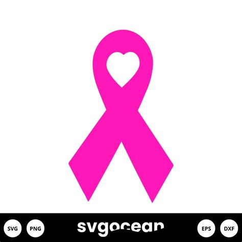 Breast Cancer Ribbons Svg Vector For Instant Download Svg Ocean