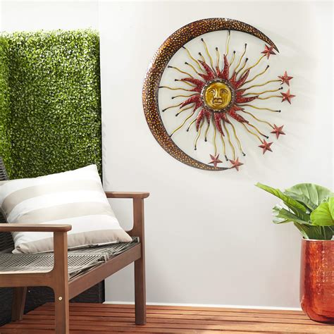 Buy Deco Metal Sun And Moon Indoor Outdoor Wall Decor With Stars