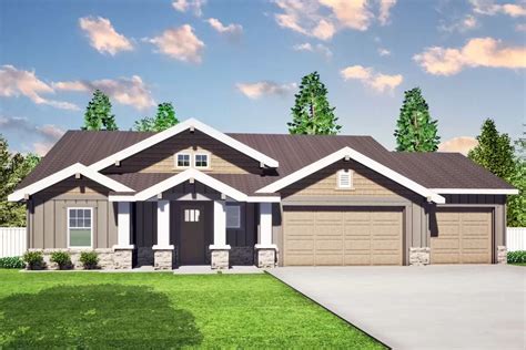 3 Bed Craftsman Style Home Plan With Formal Dining Area And Walk In Pantry 1781 Sq Ft