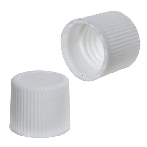 15 415 White Polypropylene Ribbed Cap With F217 Liner U S Plastic Corp