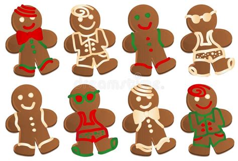 Gingerbread Men Clip Art Stock Vector Illustration Of Clipart 6855577