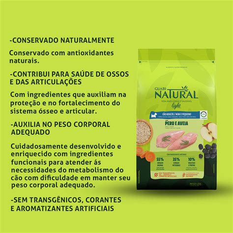 Ração Guabi Natural Light para Cães Adultos de Porte Mini e Pequeno