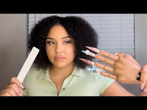 ASMR RUDE NAIL TECH DOES YOUR NAILS YouTube