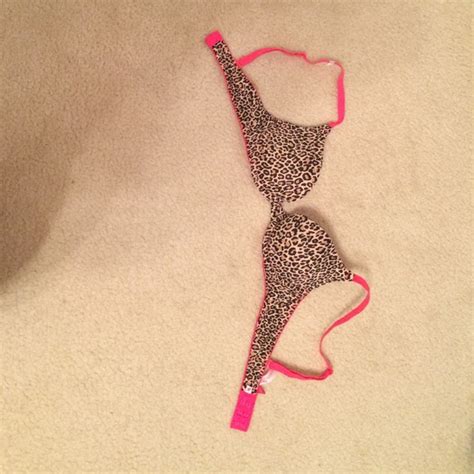 Victoria S Secret Intimates And Sleepwear Leopard Print Bra With Hot Pink Straps Poshmark