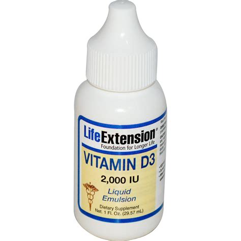 Life Extension Vitamin D3 2 000 IU 1 Fl Oz 29 57 Ml IHerb