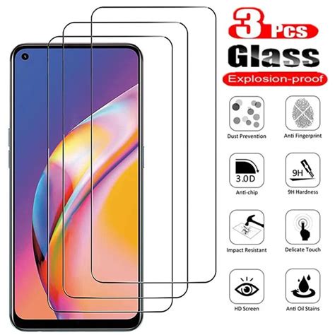 3pcs Screen Protector For Oppo A74 A94 A96 A53 A12 A31 A91 A52 A72 A92 Tempered Glass For Oppo