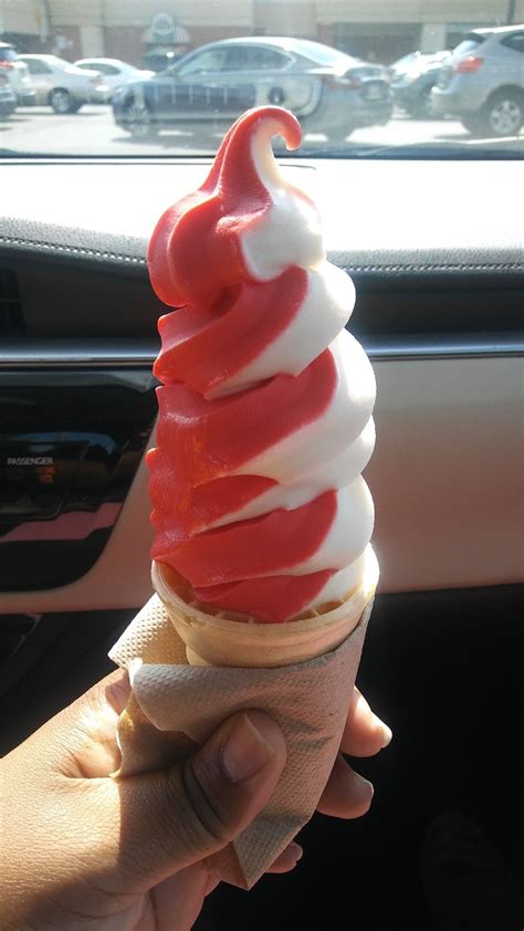 Checkers 🍓vanilla Swirl Cone 😍😍 It Was Delish