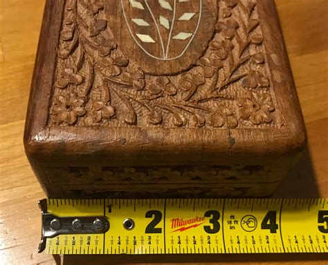 Carved Wood Jewelry Box Etsy