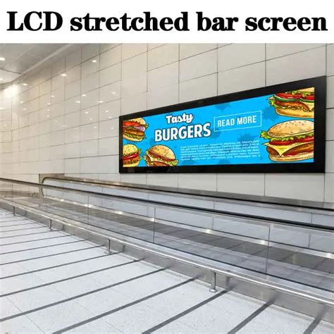 Digital Shelf Edge Advertising Digital Signage Wide Screen Stretched