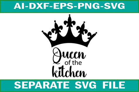 Queen Of The Kitchen Svg Design Graphic By Sapphire Art Mart Creative