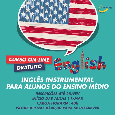 UNIFOR MG OFERECE CURSO DE INGLÊS ON LINE GRATUITO PARA ALUNOS DO