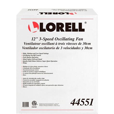 Llr 44551 Lorell 12 Oscillating Desk Fan Lorell Furniture