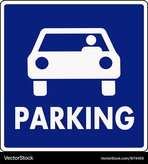 Autocar Parking Sign Royalty Free Vector Image