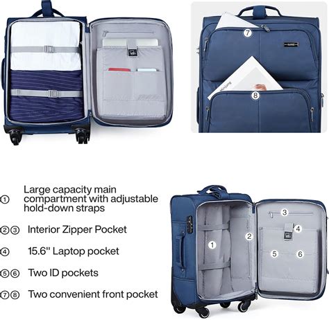 Buy Hanke New Arrival Multi Function 20 Softside Expandable Carry On