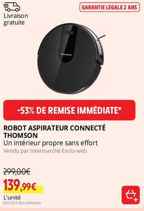 Promo Robot Aspirateur Connecté Thomson chez Intermarché Express