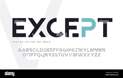 Contemporary geometric uppercase letter set, vector alphabet ...