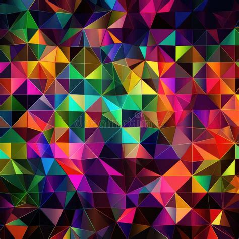 Abstract Colourful Background In Mysterious Geometric Shapes Stock