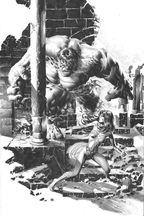 Hulk Vs Wonder Woman By Mike Deodato Jr The Incredible Hulks