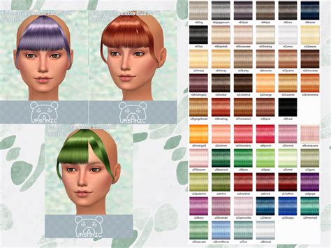 The Sims Resource Blahberry Pancakes Elza Bangs Air01 [geode] Mesh