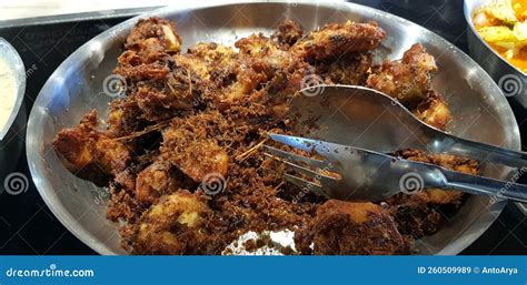 Ayam Goreng Rempah or Traditional Javanese Fried Chicken, Cooked on ...