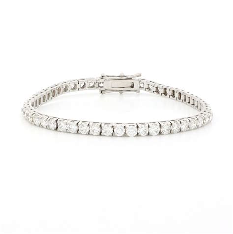 Aig Certificate 18 Kt White Gold Bracelet 754 Ct Catawiki