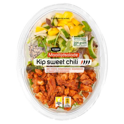 Jumbo Maaltijdsalade Kip Sweet Chili 400g Aanbieding Bij Jumbo