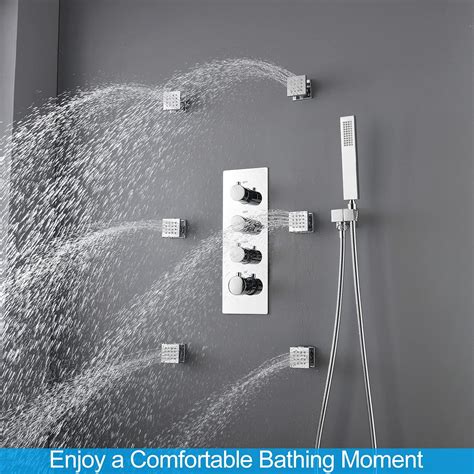 Buy Npysvsss 20 Inch Rain Shower System With Thermostatic Valve Body