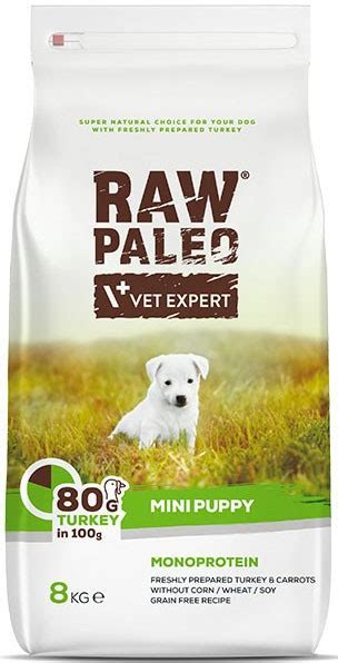 Vet Expert RAW PALEO Medium Puppy Turkey Karma dla szczeniaków TOFIVET