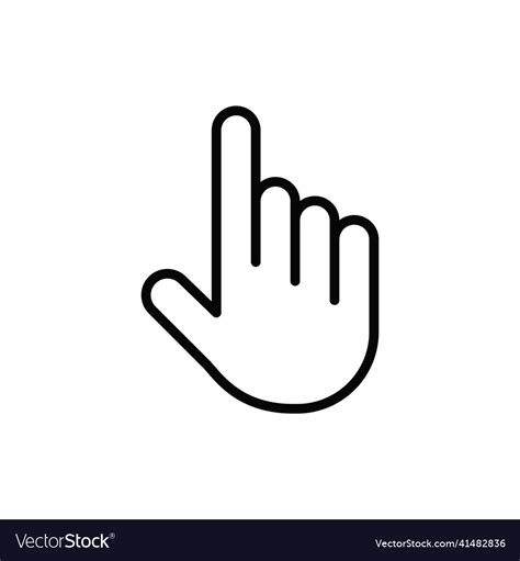 Hand cursor icon ui sign Royalty Free Vector Image