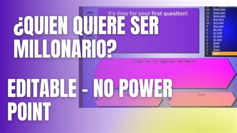 ¿quien Quiere Ser Millonario Editable No Powerpoint Video Tutorial Youtube