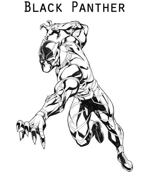 Black Panther Corre Como Una Pantera Coloring Pages Avengers Coloring