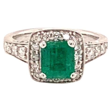 Emerald Diamond Ring 14k Gold 1 83 TCW Certified For Sale At 1stDibs