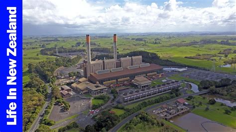 Waikato River And Huntly Powerstation Drone Vibes Life In New Zealand