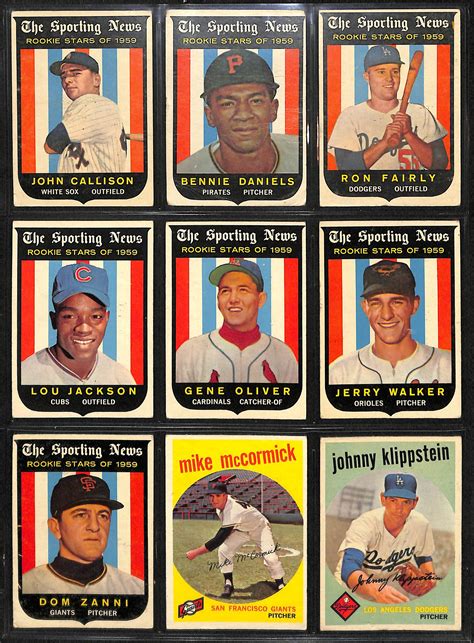 Lot Detail Lot Of 162 Different 1959 Topps Baseball Cards W Mays